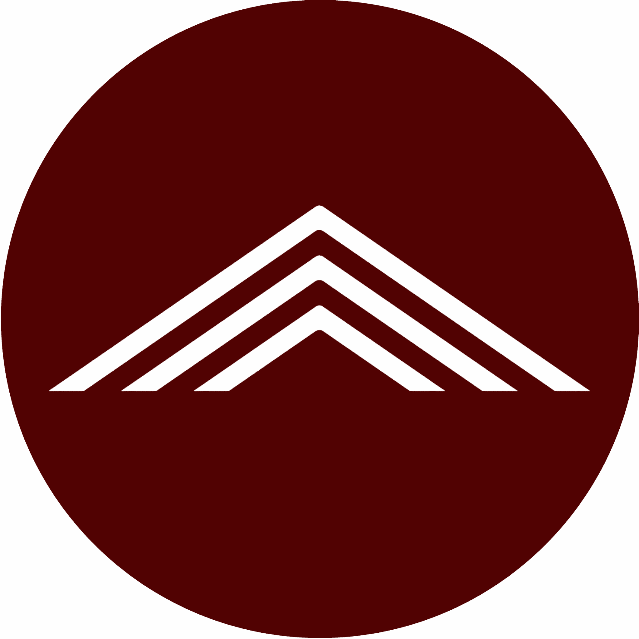 TeamCord three white strands on a maroon circle