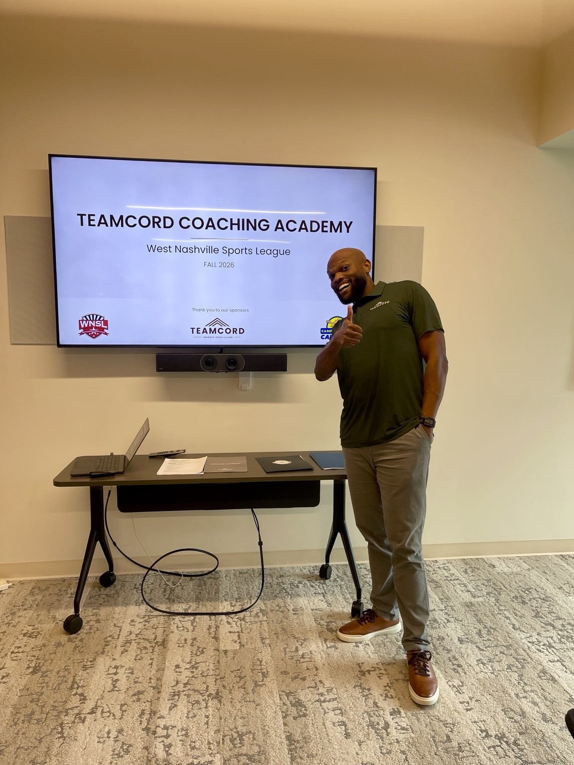 Prentice at the TeamCord Coaching Academy